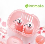 日本进口inomata塑料卫浴收纳小提篮手提沐浴洗澡篮浴筐浴篮