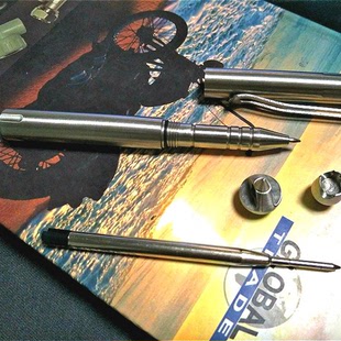1号笔带笔夹款不锈钢战术笔户外防身攻击笔，高硬度(高硬度)装备防卫笔