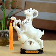 陶瓷十二12生肖羊摆件客厅装饰品结婚礼物风水摆设马瓷器工艺