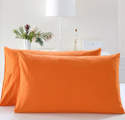 全棉四季款素色橙色单品枕套纯棉斜纹活性印染纯色单色枕头套子