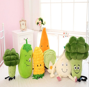 毛绒玩具创意蔬菜抱枕，靠垫儿童早教礼物，布娃娃南瓜玩偶