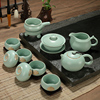 汝窑茶具套装家用陶瓷功夫，茶具盖碗茶杯，汝瓷开片红茶泡茶西施壶整