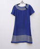 无细节图宝蓝色韩版长款毛衣裙，女款大码连衣裙160-170