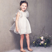 韩国童装女童连衣裙女宝宝3女孩小孩公主裙子超仙纱裙6岁夏天白色
