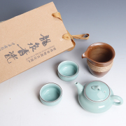 嘉青坊 龙泉青瓷茶具套装 整套陶瓷家用简约功夫茶具茶壶茶海杯子