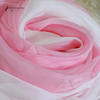 粉色+白色桑蚕丝大披肩净色真丝丝巾长款双色，拼接雪纺女纱巾围巾