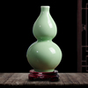 景德镇陶瓷器豆青釉仿古葫芦花瓶，插花现代家居客厅装饰品摆件yql2