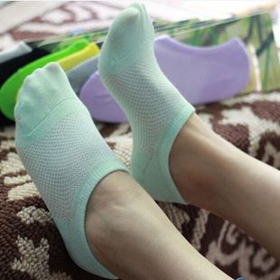 春夏季短袜韩国网眼隐形袜竹纤维船袜超薄超透气浅口防滑女士袜子