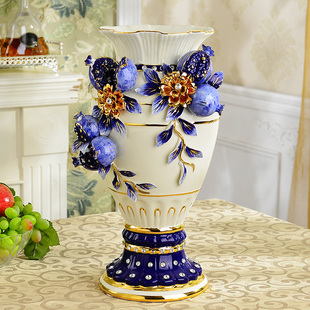 欧式花瓶摆件大号客厅插花干花家居陶瓷仿真花瓶装饰创意餐厅个性