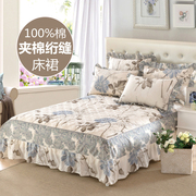 全棉加厚夹棉绗缝，纯棉床裙床笠床套床单，床罩1.5米床1.8米床