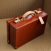 马骝手工×复古手提皮箱，植鞣牛皮行李箱，旅行箱英伦风手艺定制