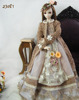 bjd娃娃娃衣洋装，森系部分订制3分4分大女套装浅紫娃衣23081款