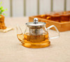 加厚耐高温花茶壶玻璃泡茶壶不锈钢过滤网可加热煮茶壶冲茶器