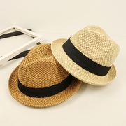休闲手工软礼帽春夏季男女度假爵士帽海边出游沙滩帽可折叠草帽子