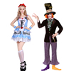 万圣节cosplay成人蓝色爱丽丝梦游仙境公主小丑服装疯帽子先生