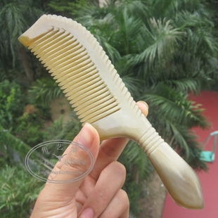 越南珍稀正宗白水牛角梳子 纯天然大号加厚 按摩防静电防脱发