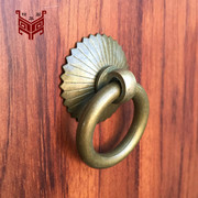 铜拉环中式仿古纯铜家具，柜门圆环简约铜环抽屉中药柜橱柜拉手把手