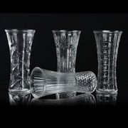 玻璃花瓶 客厅插花透明水晶玻璃瓶 大号富贵竹百合水培花瓶摆件