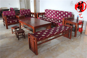 红木家具非洲黄花梨中式沙发八件套，实木客厅组合沙发刺猬紫檀