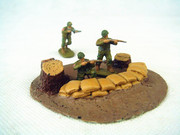 二战沙盘兵人成品场景模型 1 72沙包掩体战壕（含底板）