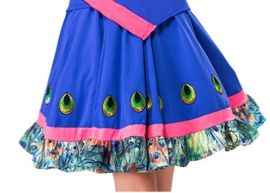 哈梵新款广场舞孔雀裙 伦巴恰恰表演裙子吉祥孔雀民族风广场舞裙