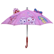 雨伞直柄手动防紫外线晴雨伞轻便安卡通动物伞宝石宠物宝宝儿童伞