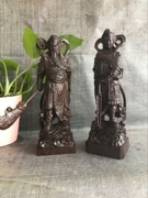 越南沉香木木雕关公韦陀佛像摆件 伽蓝菩萨实木 珈蓝韦陀护法神像