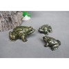 陶瓷蟾蜍青蛙三件套鱼缸水族假山吸水石盆景家居装饰小型摆件一套