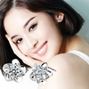 梅花耳钉女时尚气质日韩国花朵钻石耳饰品简约小清新送女友