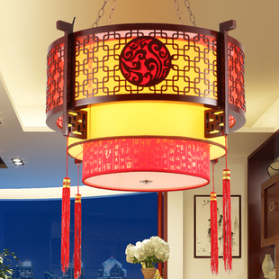 中式吊灯具酒店中国风茶楼餐厅，包厢复古灯饭店，大厅别墅古典羊皮灯