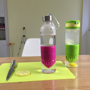 韩国创意喝水神器运动随手杯便携玻璃杯 手提柠檬杯玻璃杯瓶子
