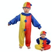 儿童节演出服装可爱红黄小丑套装cos小丑服装幼儿园服装