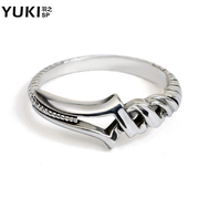 yuki男士个性925纯银饰品戒指环尾戒子，eva朗基努斯之潮人男女款
