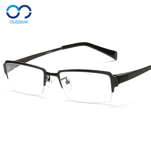 近视眼镜男纯钛眼镜架男商务半框防辐射眼镜框成品光学配镜119