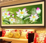 十字绣荷花仙境花卉大幅卧室，客厅十字绣画印花系列莲花中国风
