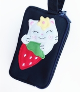 拉链格猫手拿大可爱手机零钱包女钥匙环手提小包包韩版