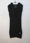 韩国小熊羊绒衫黑色修身中长款女装，帽衫外套毛衣160-165-170