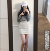 2022春夏韩版白色包裙高腰弹力，一步裙职业裙ol包臀裙夏