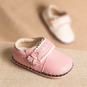 2018春季女宝宝公主鞋 0-1岁宝宝学步单鞋软底婴儿步前鞋子皮