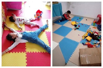 40片装泡沫地垫拼图地毯卧室铺地板垫子儿童爬行垫拼接爬爬垫