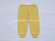 手工编织黄色婴幼儿羊，毛线裤宝宝开档裤