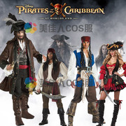 万圣节化妆舞会cosplay加勒比男女海盗服装成人杰克船长服饰套装