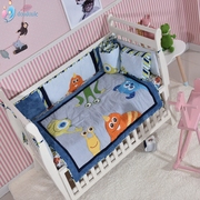 婴儿床围三四件套，婴儿床上用品套件春夏纯棉，婴儿床床围床单