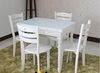 简约现代实木伸缩餐桌椅组合白色小户型餐桌冰花钢化玻璃折叠餐桌