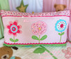 纯棉粉色抱枕沙发含芯靠垫样板房儿童长方形靠枕 立体花朵