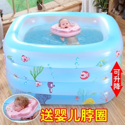 新生婴儿游泳池家用o充气幼儿童超大号保温游泳桶宝宝洗澡桶洗澡