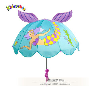 出口欧美品质，kidorable美人鱼儿童雨伞宝宝晴雨伞，遮阳童伞