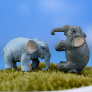 微景观迷你动物小摆件创意卡通pvc小象大象园艺盆栽diy手工装饰品
