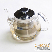 奇高玻璃茶壶不锈钢过滤加厚泡花茶玻璃壶 加厚耐高温茶具()