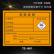 腐蚀易燃有毒品标志警示警告标识牌危险废包装环境保护标牌定制
